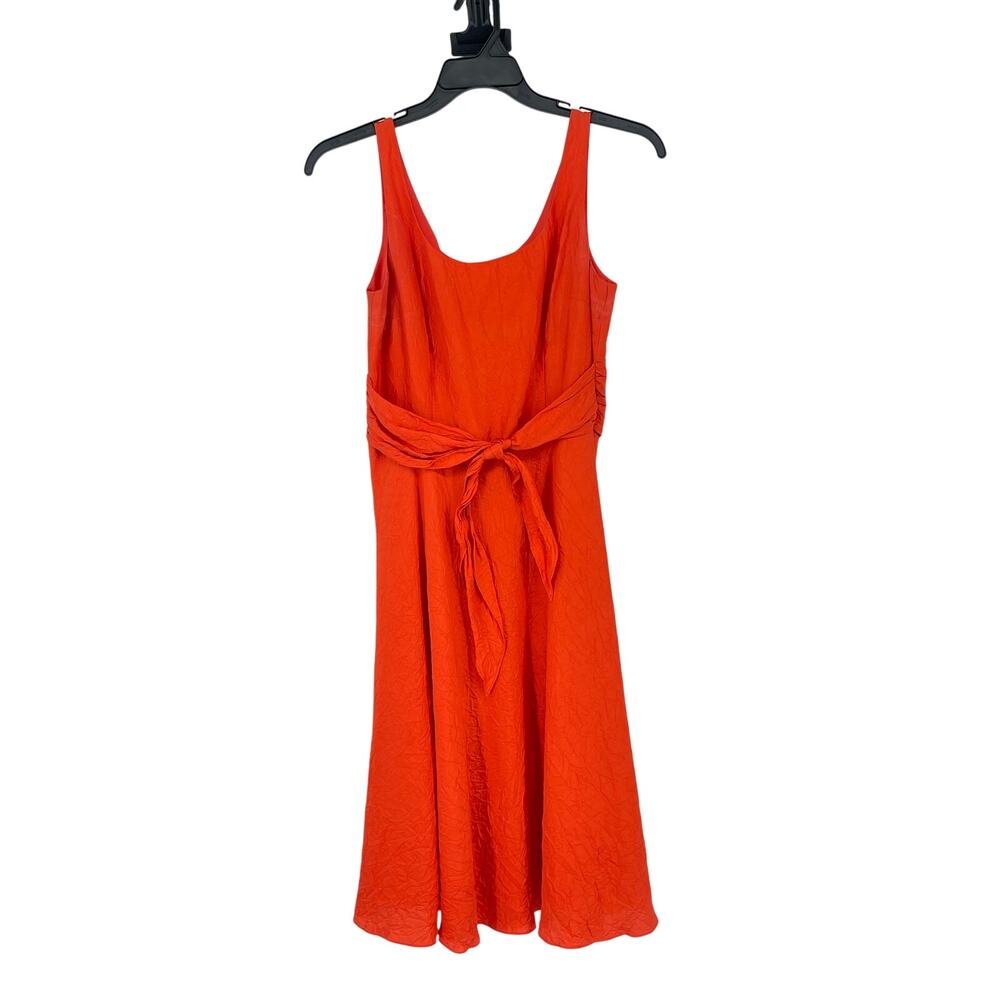 Coldwater Creek Silk Dress Crinkle Fit and Flare Size 8 Artsy Boho Resort
